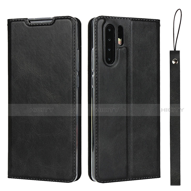 Handytasche Stand Schutzhülle Leder Hülle T14 für Huawei P30 Pro New Edition Schwarz Plus