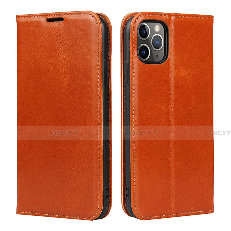 Handytasche Stand Schutzhülle Leder Hülle T15 für Apple iPhone 11 Pro Orange