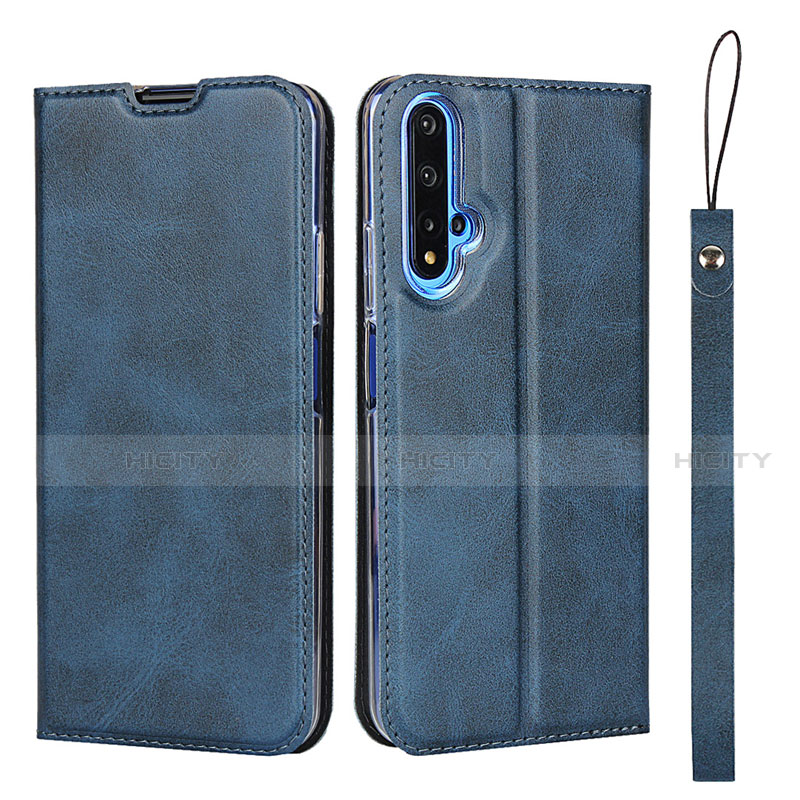 Handytasche Stand Schutzhülle Leder Hülle T15 für Huawei Honor 20 Blau Plus