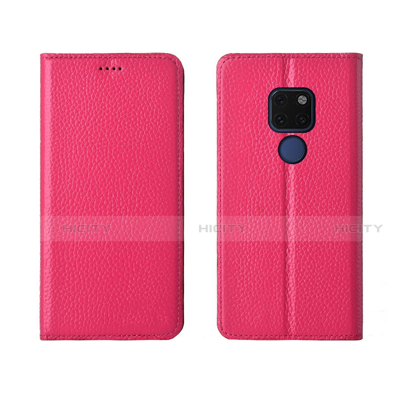 Handytasche Stand Schutzhülle Leder Hülle T15 für Huawei Mate 20 Pink