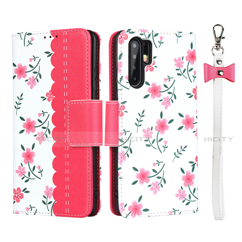 Handytasche Stand Schutzhülle Leder Hülle T15 für Huawei P30 Pro New Edition Rot