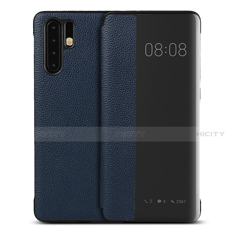 Handytasche Stand Schutzhülle Leder Hülle T16 für Huawei P30 Pro Blau