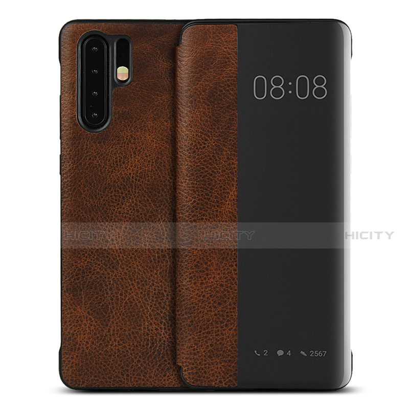 Handytasche Stand Schutzhülle Leder Hülle T16 für Huawei P30 Pro New Edition Braun