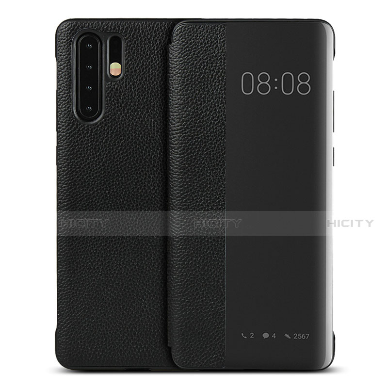 Handytasche Stand Schutzhülle Leder Hülle T16 für Huawei P30 Pro Schwarz