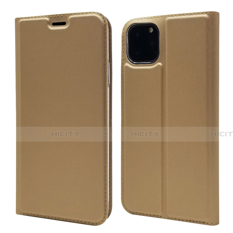 Handytasche Stand Schutzhülle Leder Hülle T17 für Apple iPhone 11 Pro Gold