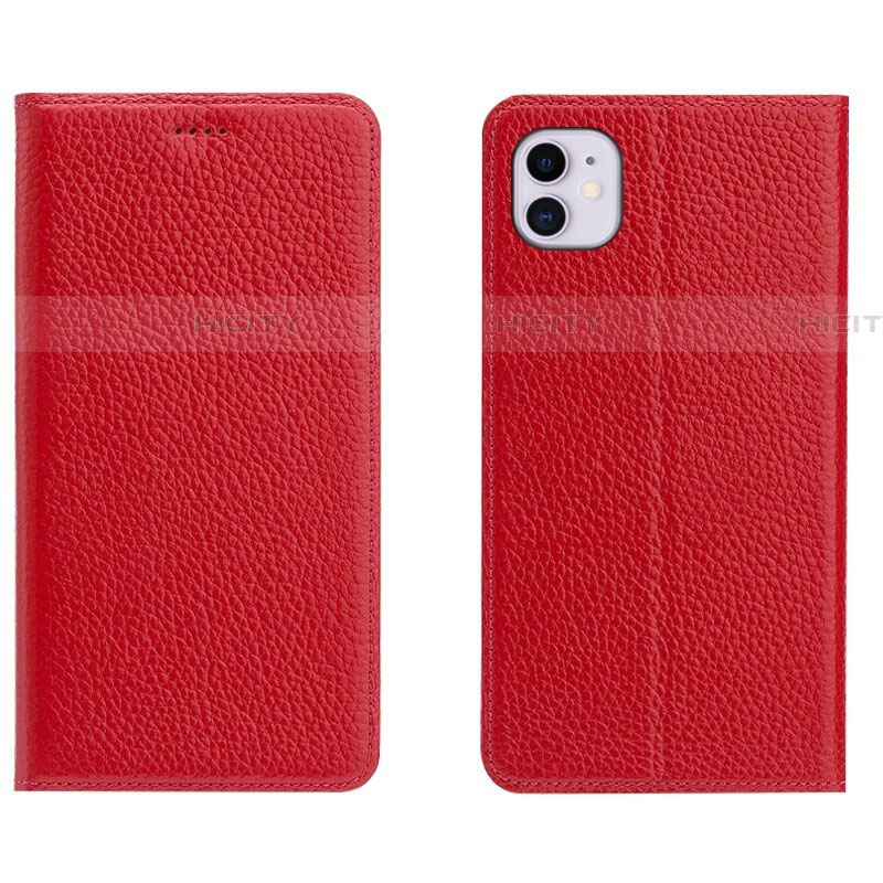 Handytasche Stand Schutzhülle Leder Hülle T17 für Apple iPhone 11 Rot Plus