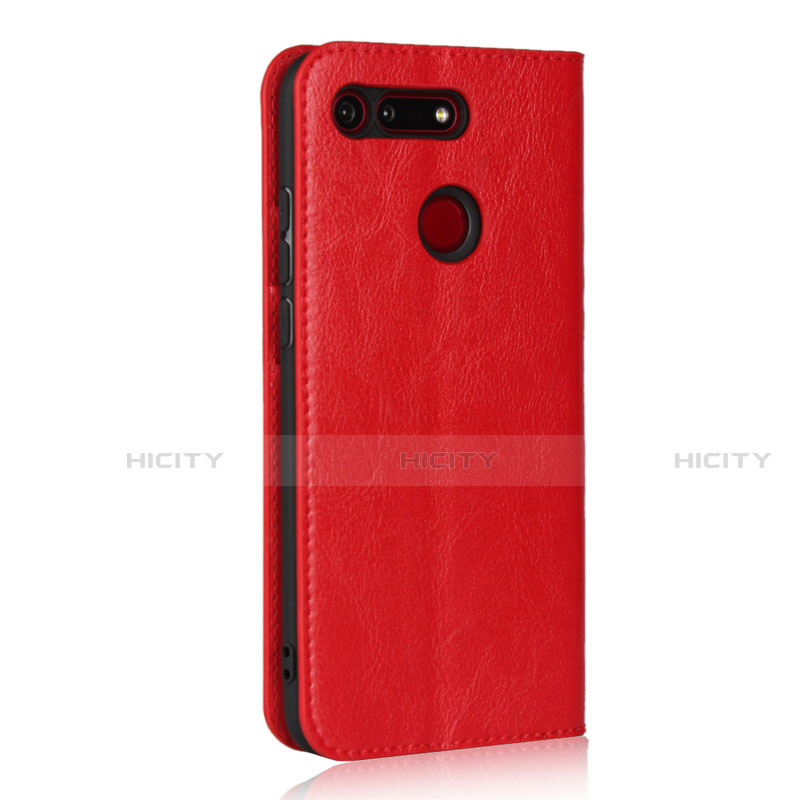 Handytasche Stand Schutzhülle Leder Hülle T19 für Huawei Honor V20 Rot