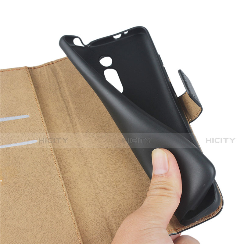 Handytasche Stand Schutzhülle Leder K01 für Xiaomi Mi 9T Pro Schwarz groß