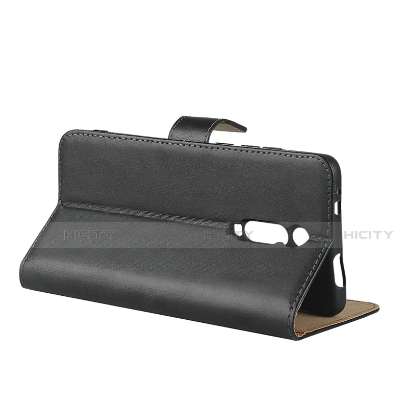 Handytasche Stand Schutzhülle Leder K01 für Xiaomi Mi 9T Schwarz groß