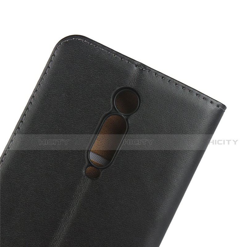 Handytasche Stand Schutzhülle Leder K01 für Xiaomi Mi 9T Schwarz groß