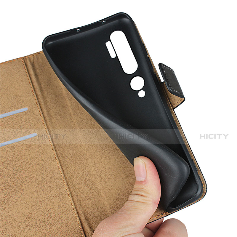 Handytasche Stand Schutzhülle Leder K01 für Xiaomi Mi Note 10 Schwarz