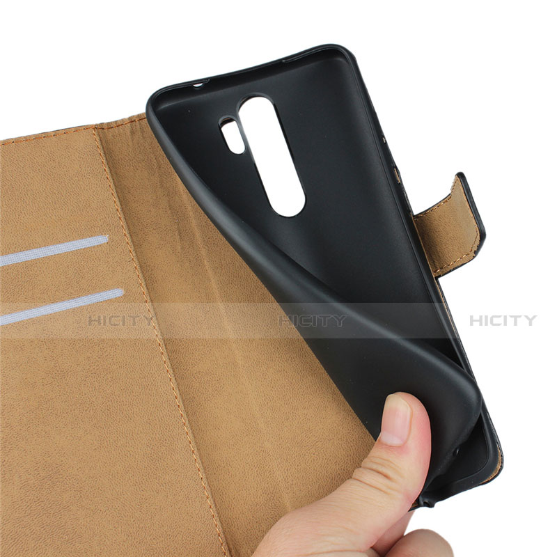 Handytasche Stand Schutzhülle Leder K01 für Xiaomi Redmi Note 8 Pro Schwarz