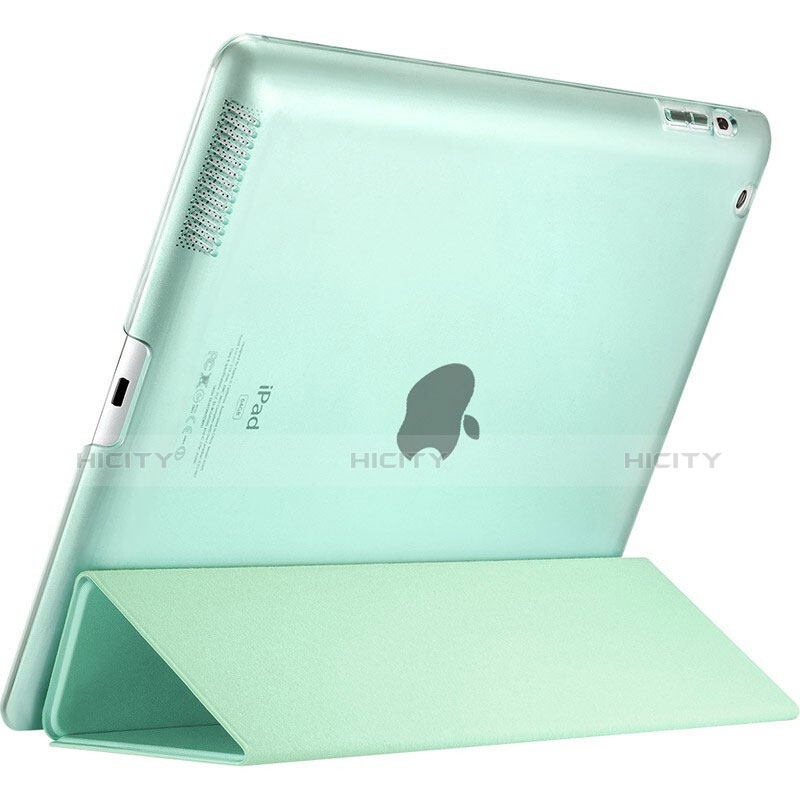 Handytasche Stand Schutzhülle Leder L01 für Apple iPad 2 Grün