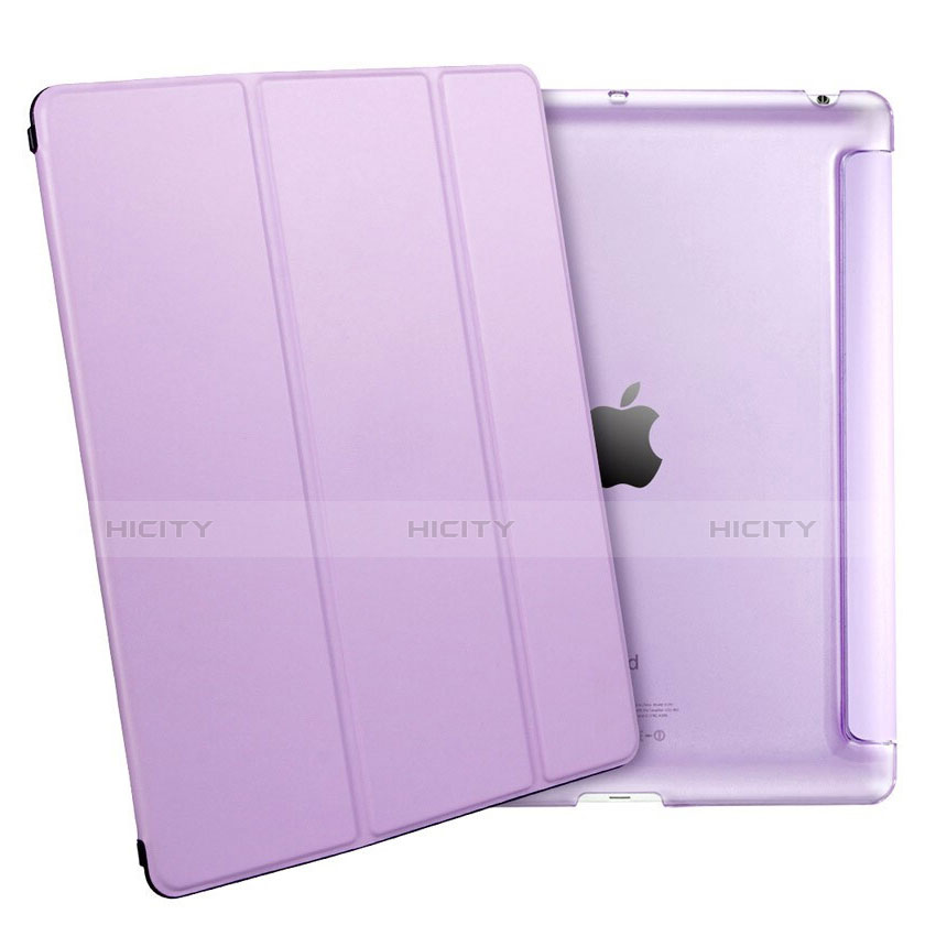 Handytasche Stand Schutzhülle Leder L01 für Apple iPad 2 Violett