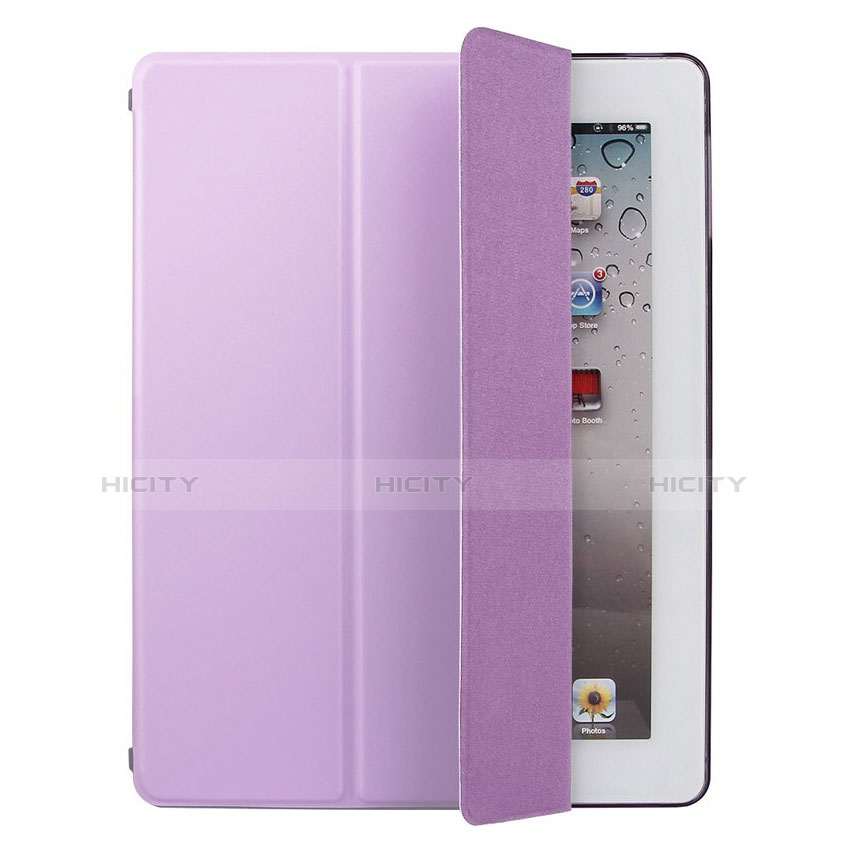 Handytasche Stand Schutzhülle Leder L01 für Apple iPad 2 Violett