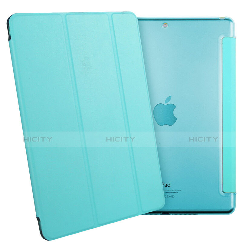 Handytasche Stand Schutzhülle Leder L01 für Apple iPad Air Hellblau