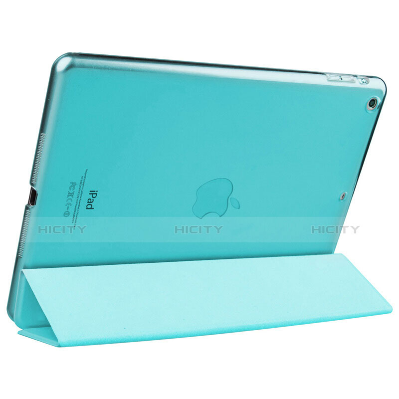 Handytasche Stand Schutzhülle Leder L01 für Apple iPad Air Hellblau