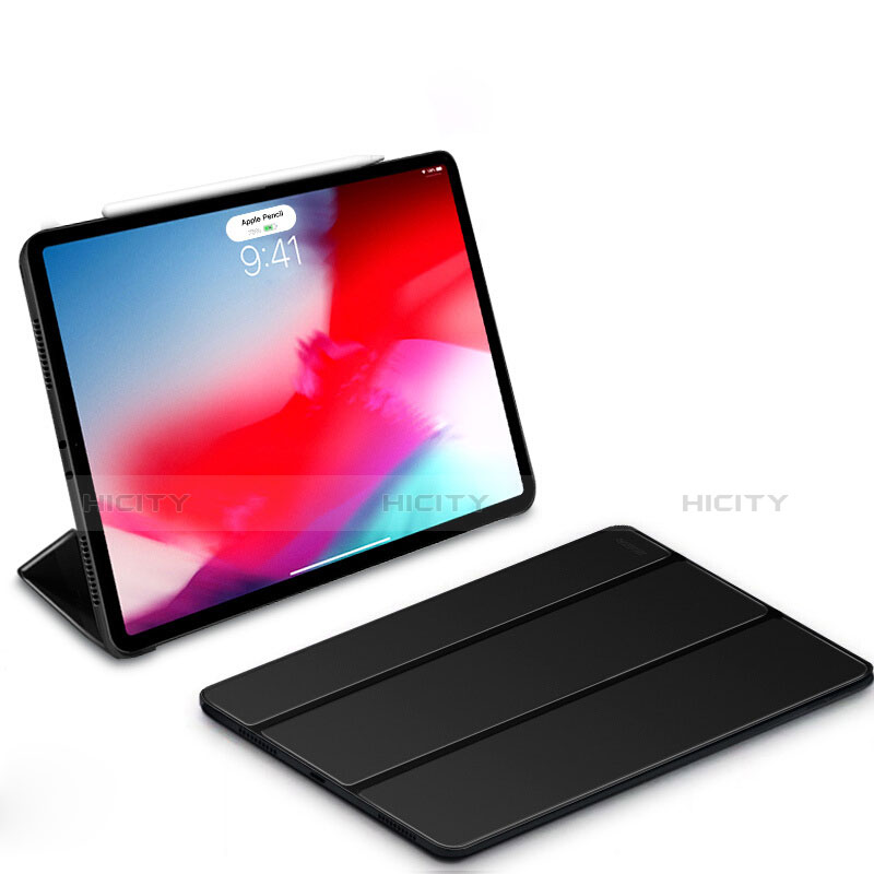 Handytasche Stand Schutzhülle Leder L01 für Apple iPad Pro 11 (2018) Schwarz