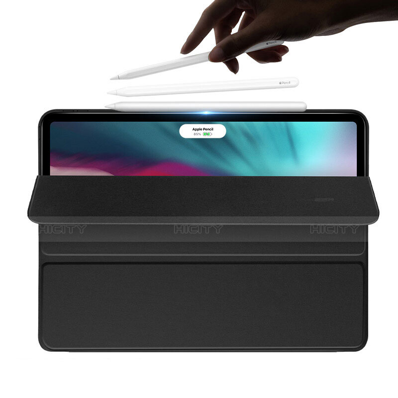 Handytasche Stand Schutzhülle Leder L01 für Apple iPad Pro 11 (2018) Schwarz