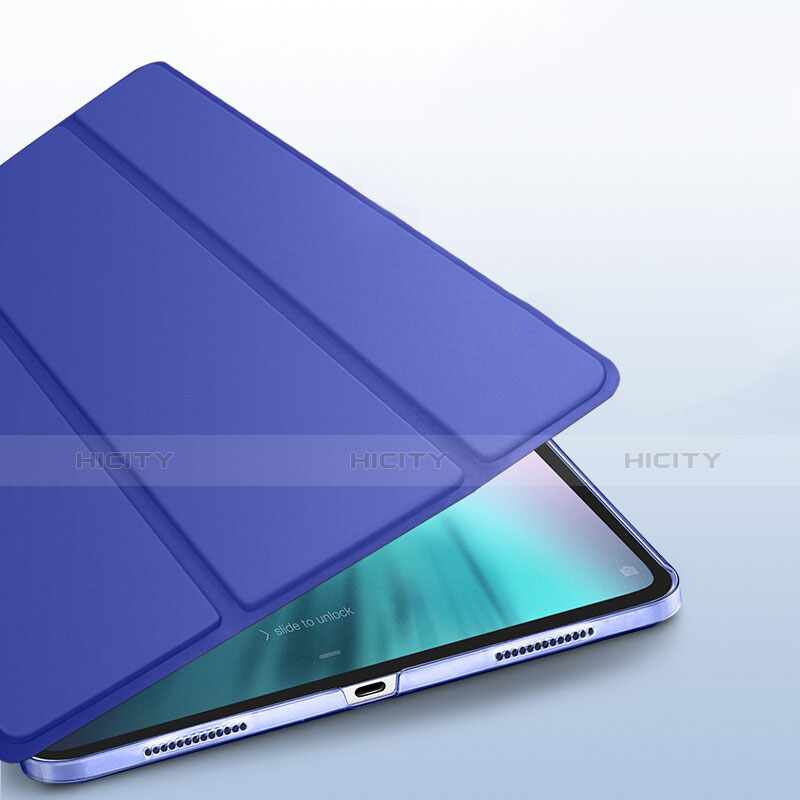 Handytasche Stand Schutzhülle Leder L01 für Apple iPad Pro 12.9 (2018) Blau