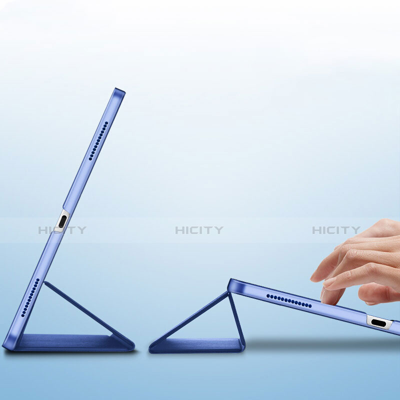 Handytasche Stand Schutzhülle Leder L01 für Apple iPad Pro 12.9 (2018) Blau