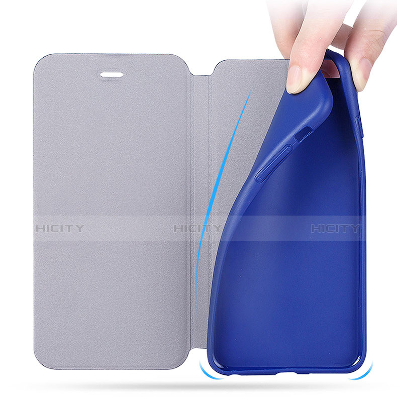 Handytasche Stand Schutzhülle Leder L01 für Apple iPhone 6 Blau