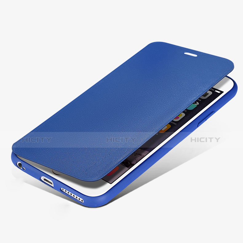 Handytasche Stand Schutzhülle Leder L01 für Apple iPhone 6 Blau