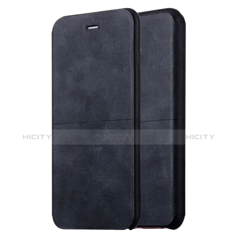 Handytasche Stand Schutzhülle Leder L01 für Apple iPhone 6S Plus Schwarz Plus