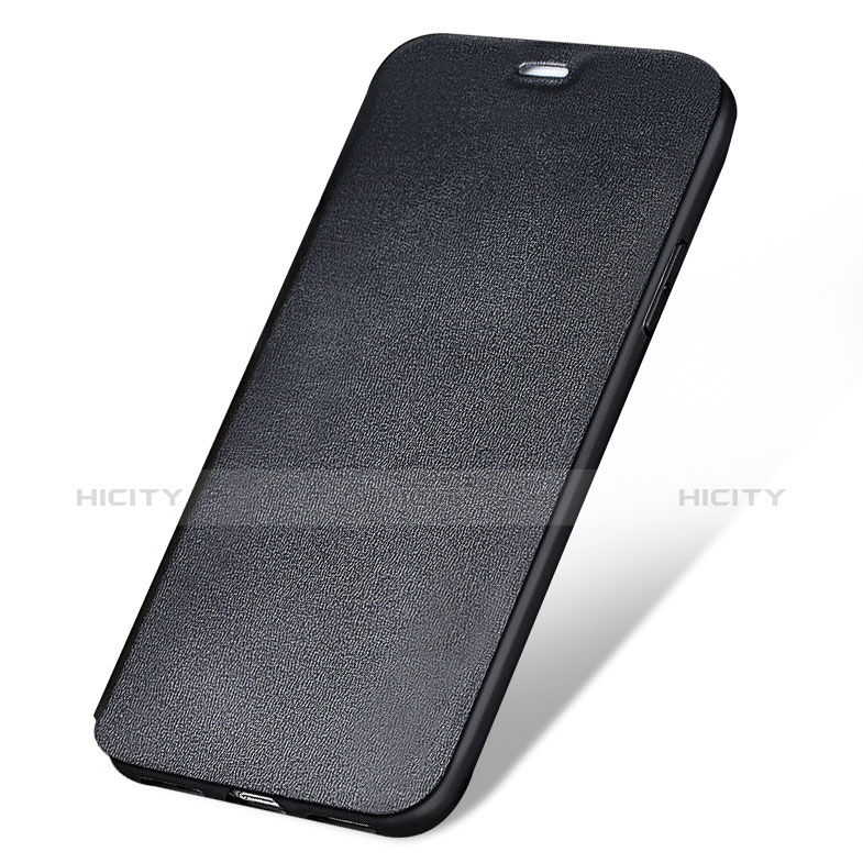 Handytasche Stand Schutzhülle Leder L01 für Apple iPhone 8 Schwarz