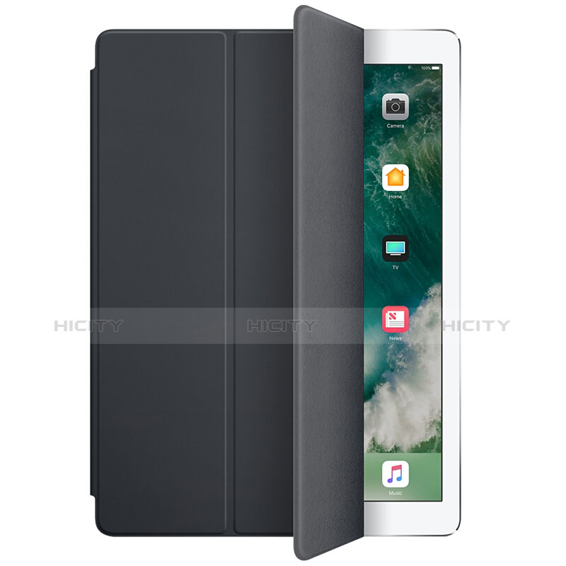 Handytasche Stand Schutzhülle Leder L01 für Apple New iPad 9.7 (2017) Schwarz