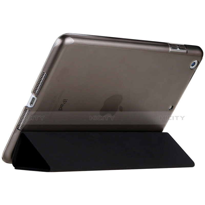 Handytasche Stand Schutzhülle Leder L01 für Apple New iPad 9.7 (2017) Schwarz