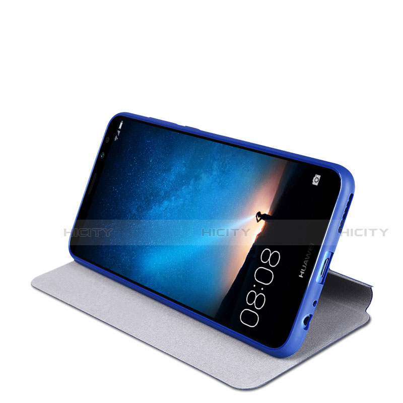 Handytasche Stand Schutzhülle Leder L01 für Huawei G10 Blau