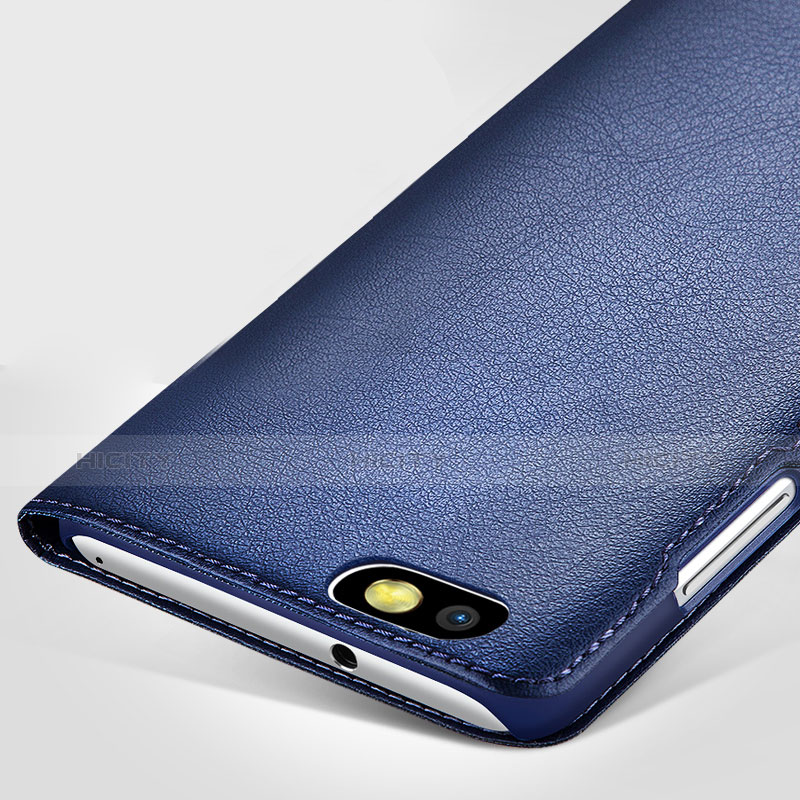 Handytasche Stand Schutzhülle Leder L01 für Huawei Honor 4X Blau