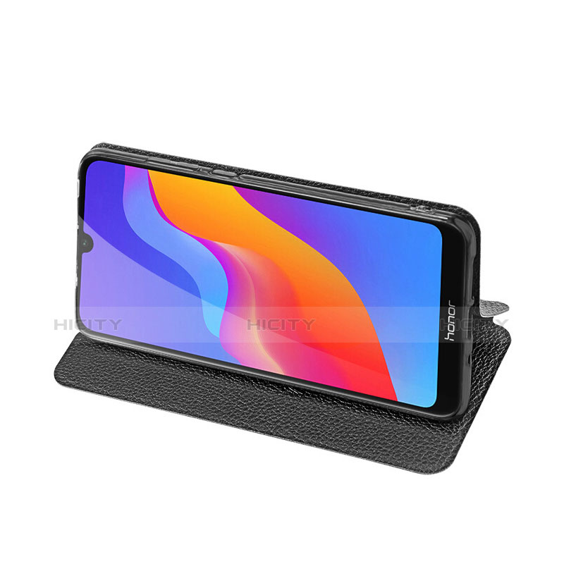 Handytasche Stand Schutzhülle Leder L01 für Huawei Honor 8A Schwarz