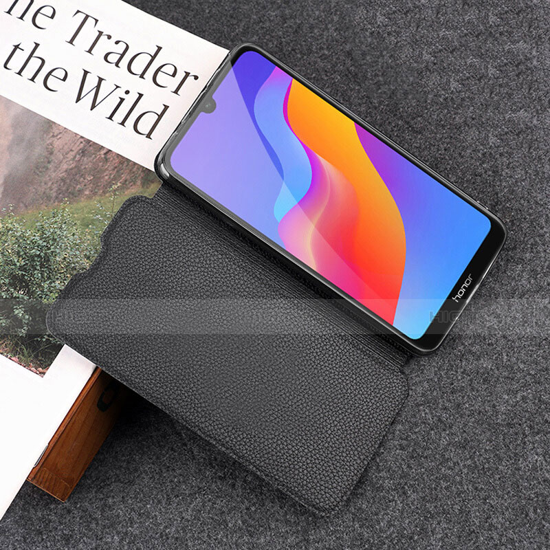 Handytasche Stand Schutzhülle Leder L01 für Huawei Honor 8A Schwarz