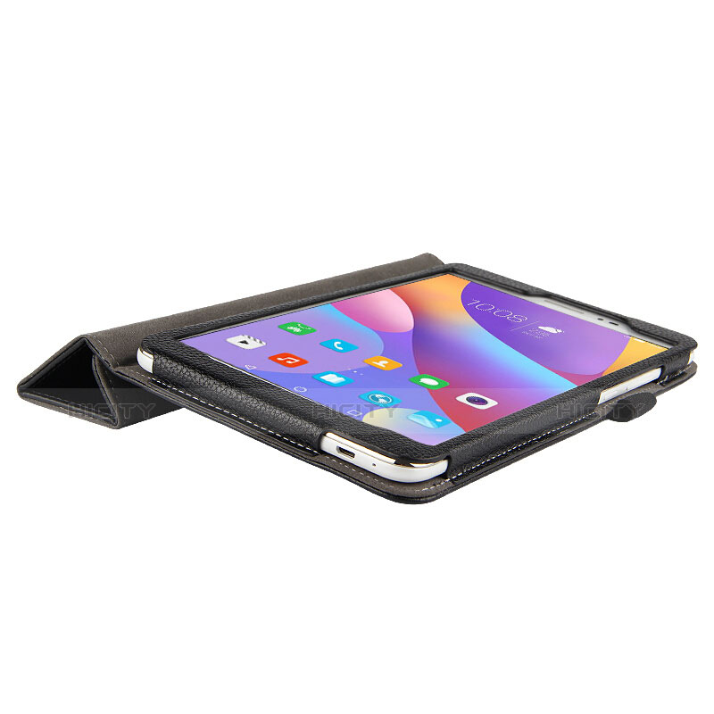 Handytasche Stand Schutzhülle Leder L01 für Huawei Honor Pad 2 Schwarz