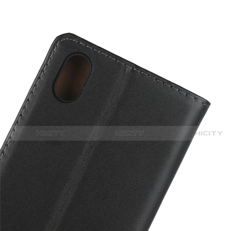 Handytasche Stand Schutzhülle Leder L01 für Huawei Honor Play 8 Schwarz