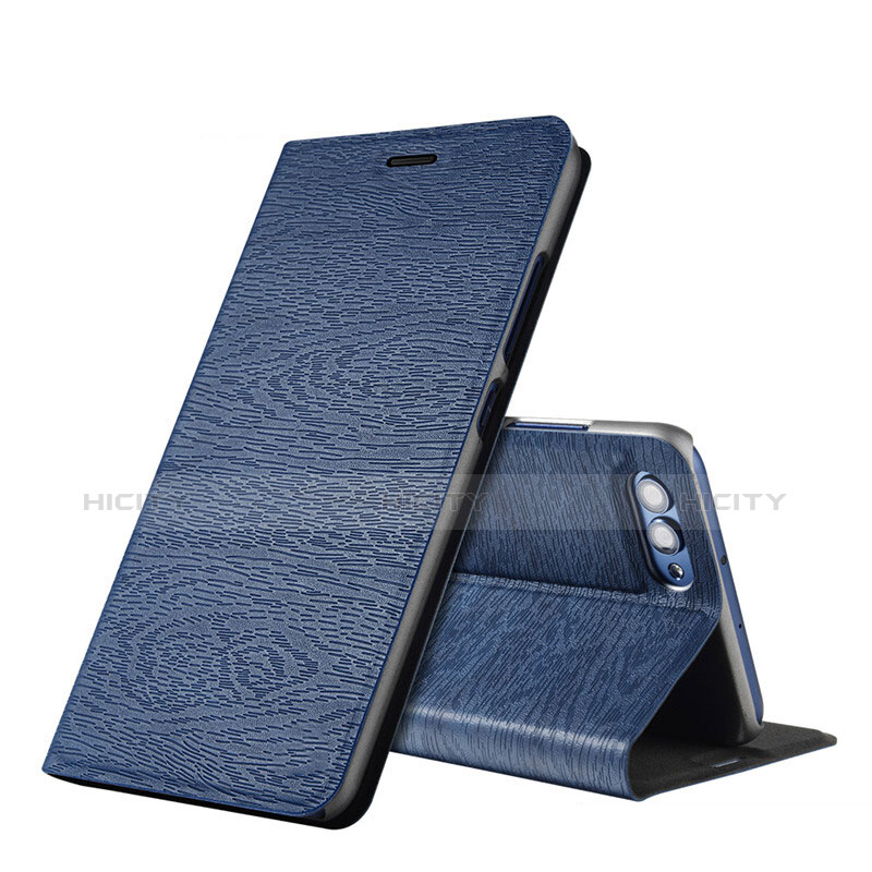 Handytasche Stand Schutzhülle Leder L01 für Huawei Honor V10 Blau