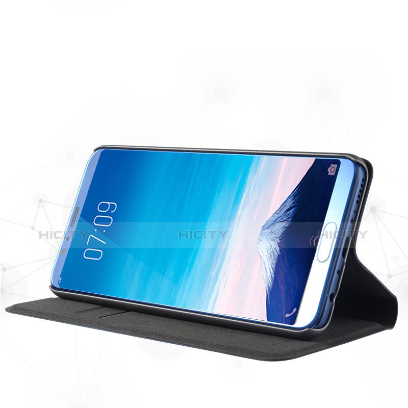 Handytasche Stand Schutzhülle Leder L01 für Huawei Honor V10 Blau