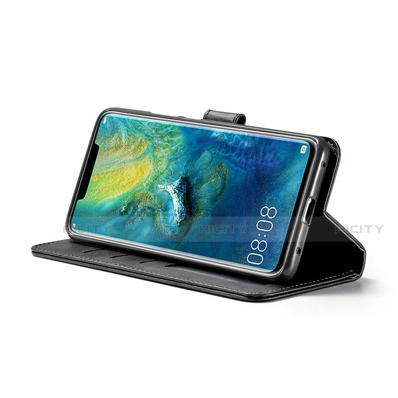 Handytasche Stand Schutzhülle Leder L01 für Huawei Mate 30 Pro Schwarz