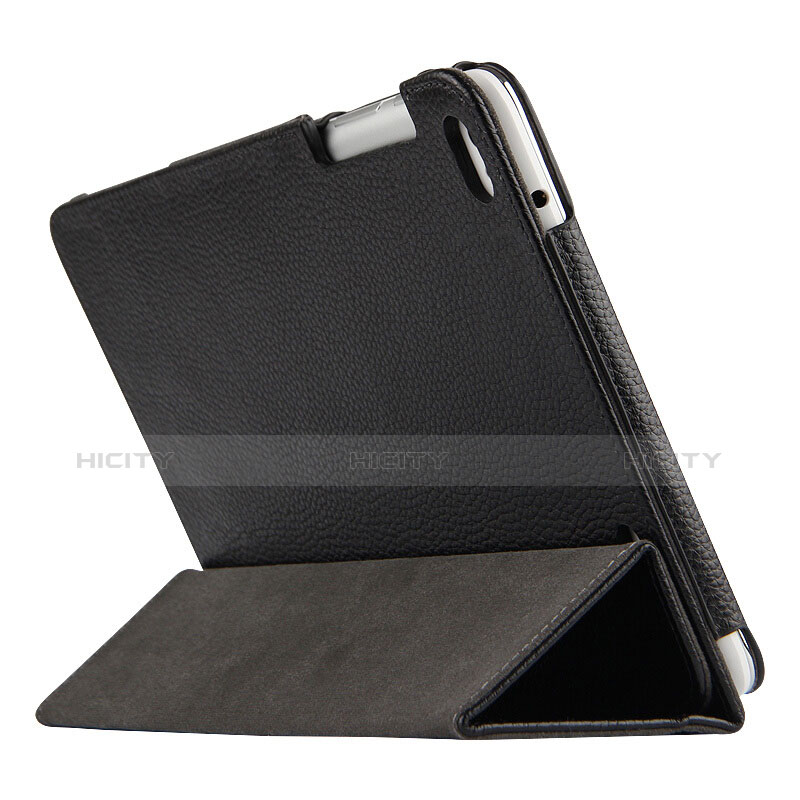 Handytasche Stand Schutzhülle Leder L01 für Huawei Mediapad T1 10 Pro T1-A21L T1-A23L Schwarz