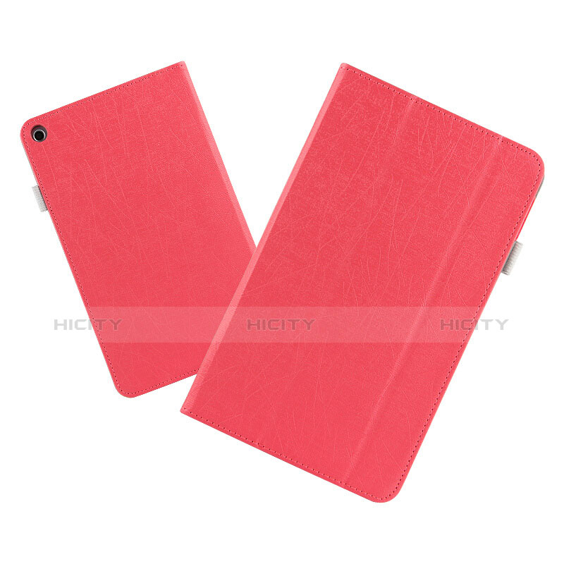 Handytasche Stand Schutzhülle Leder L01 für Huawei MediaPad T3 8.0 KOB-W09 KOB-L09 Rot