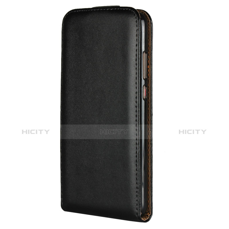 Handytasche Stand Schutzhülle Leder L01 für Huawei P20 Schwarz groß