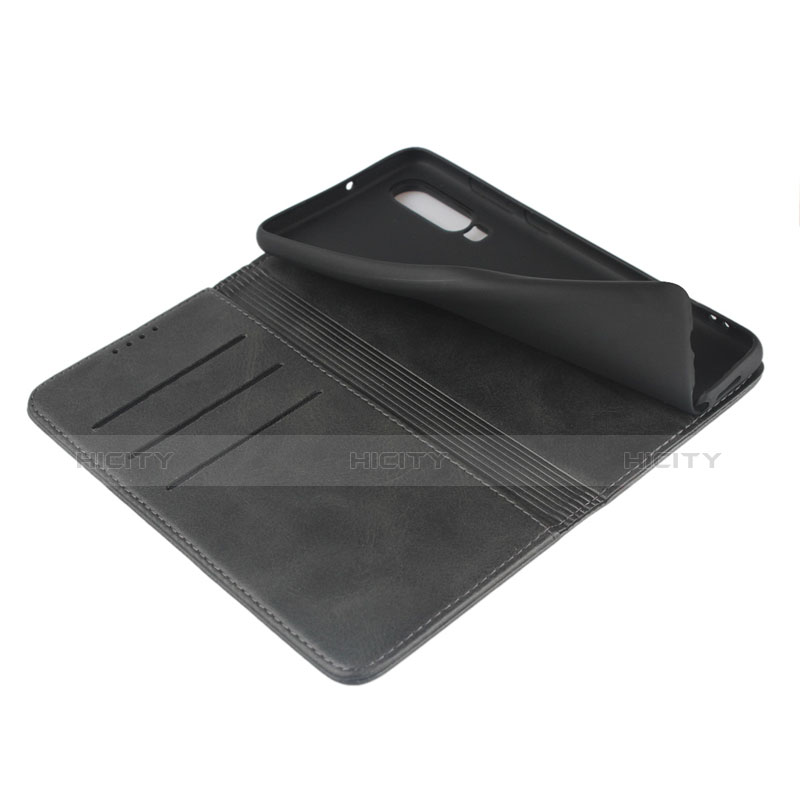 Handytasche Stand Schutzhülle Leder L01 für Huawei P30 Schwarz