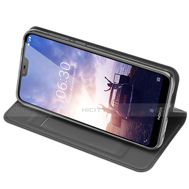 Handytasche Stand Schutzhülle Leder L01 für Nokia 6.1 Plus