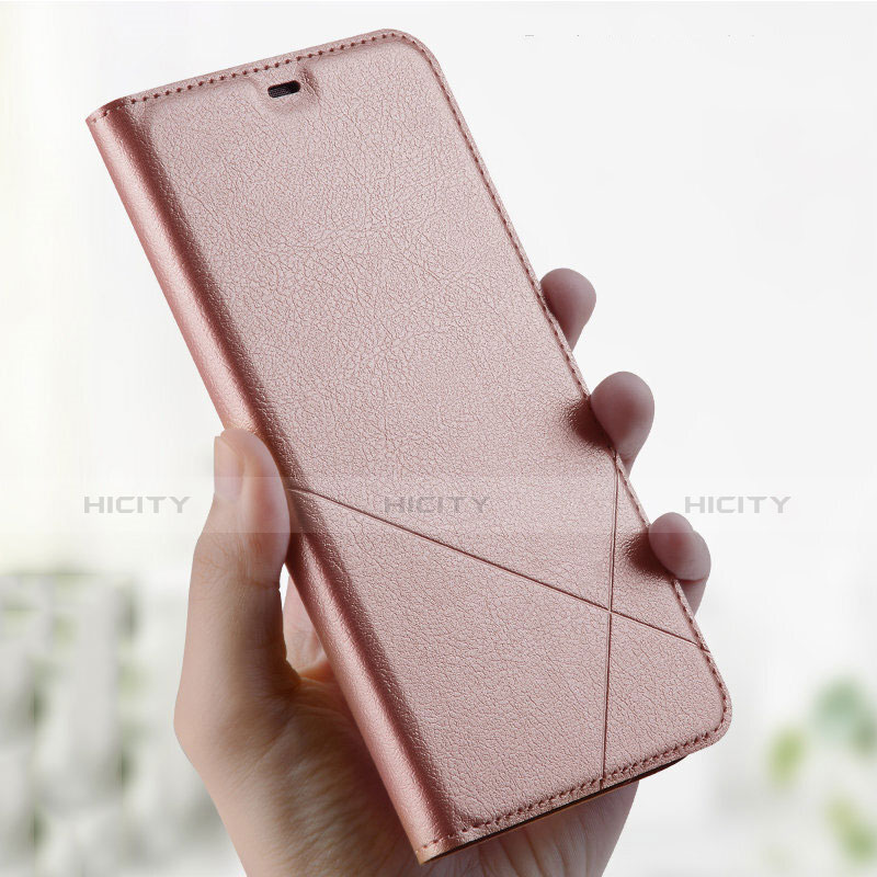 Handytasche Stand Schutzhülle Leder L01 für Oppo AX7 Rosegold