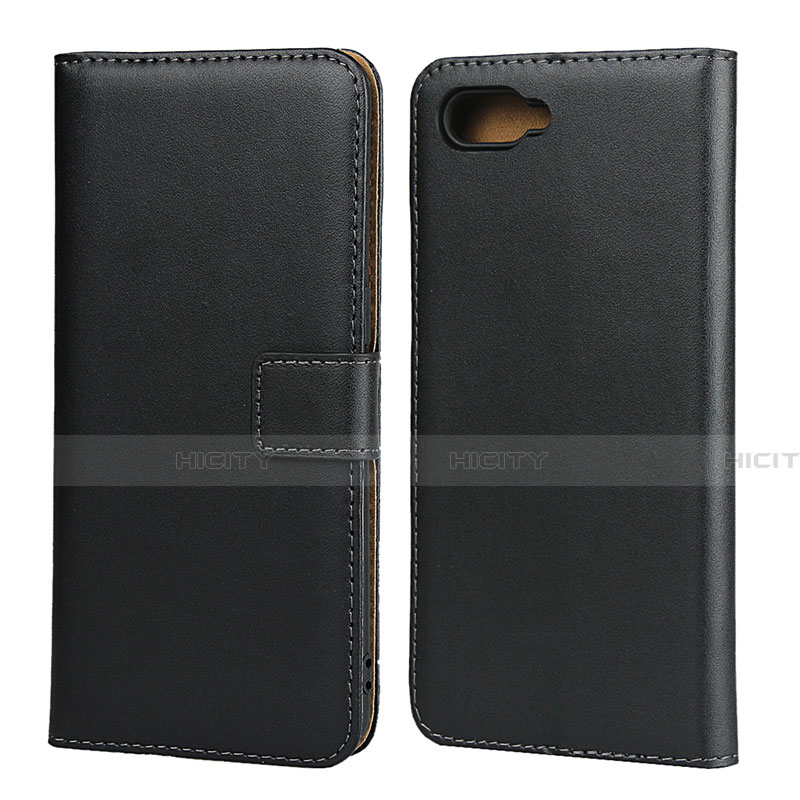 Handytasche Stand Schutzhülle Leder L01 für Oppo R15X Schwarz