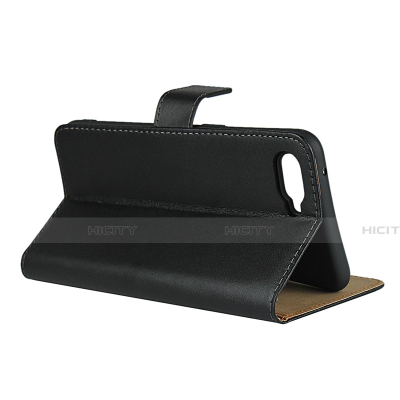 Handytasche Stand Schutzhülle Leder L01 für Oppo R15X Schwarz