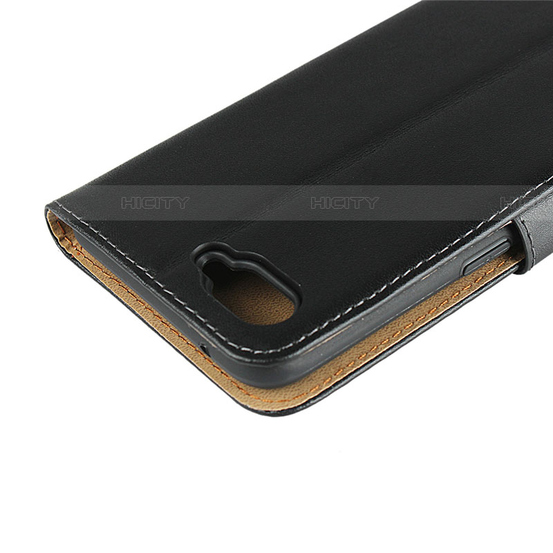 Handytasche Stand Schutzhülle Leder L01 für Oppo RX17 Neo Schwarz