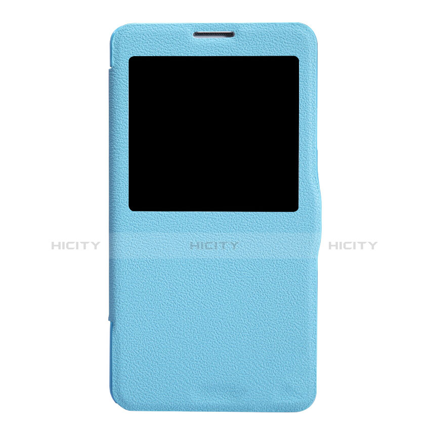 Handytasche Stand Schutzhülle Leder L01 für Samsung Galaxy Note 3 N9000 Blau